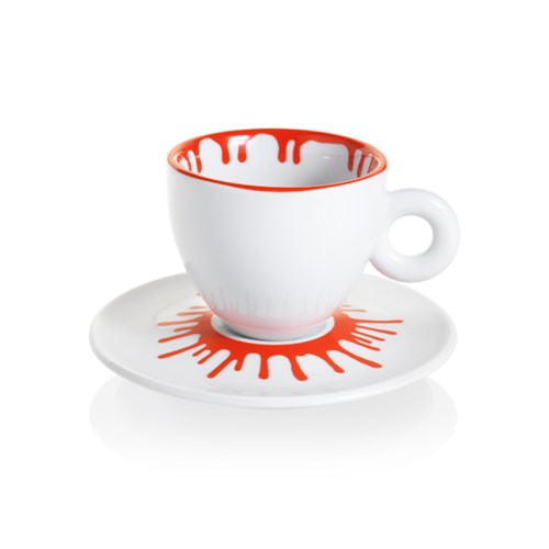 illy Art Collection Ai Weiwei - 4 Cappuccino Cups & Saucers 